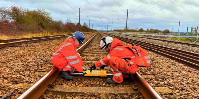 Siemens Mobility staff working on railway lines