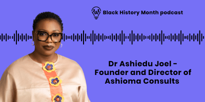 Dr Ashiedu Joel - Black History Month cover page for website